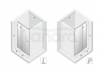 NEW TRENDY Drzwi prysznicowe AVEXA GUNMETAL BRUSHED 110x200 EXK-3251